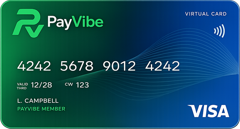PayVibe virtual Visa card